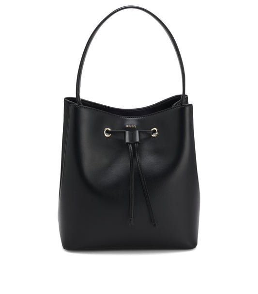 Bucket bag in faux leather