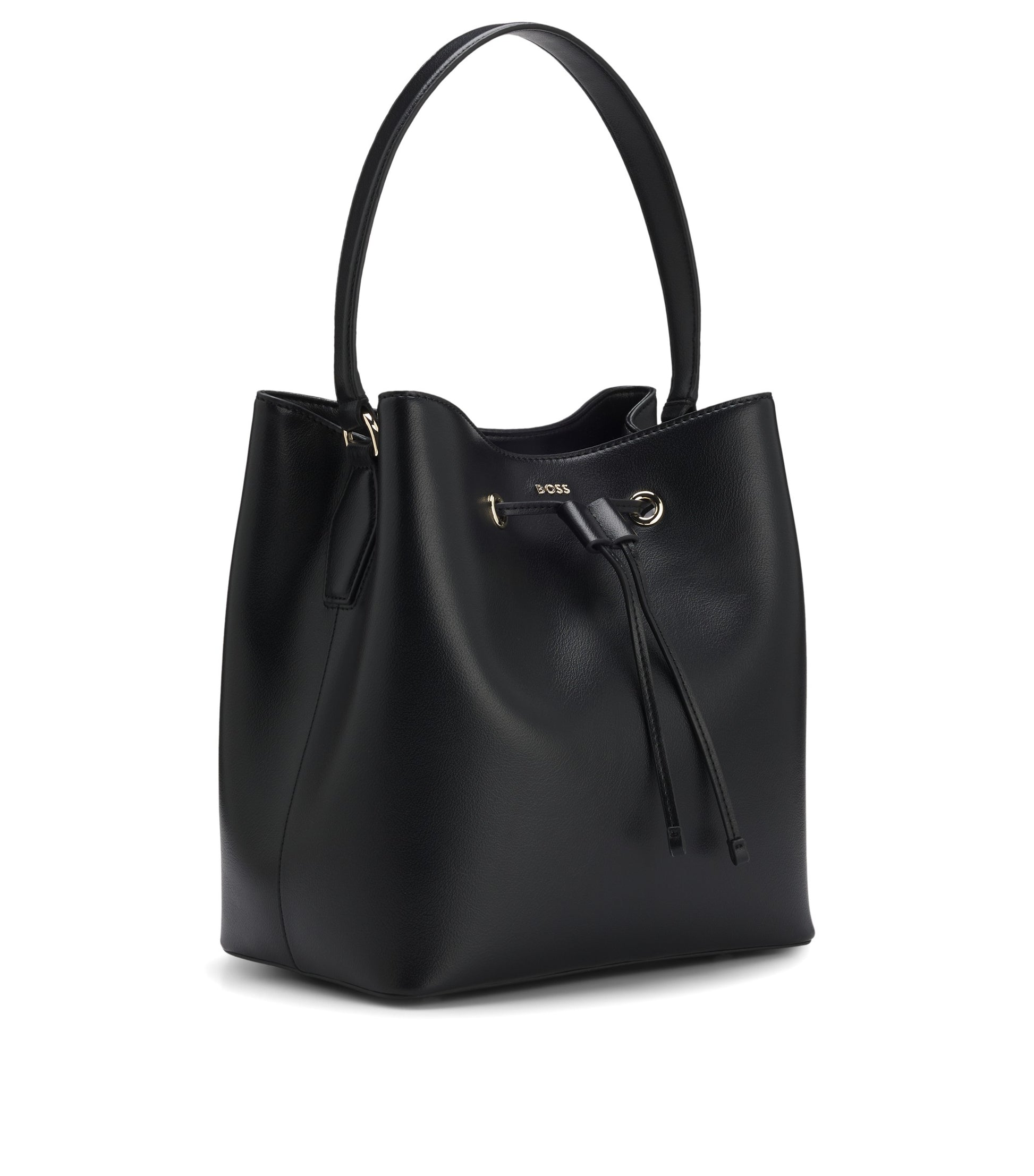 Bucket bag in faux leather