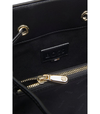 Bucket bag in faux leather