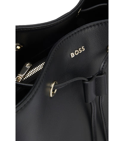 Bucket bag in faux leather