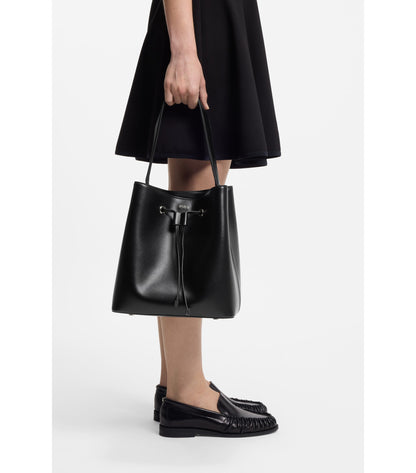 Bucket bag in faux leather