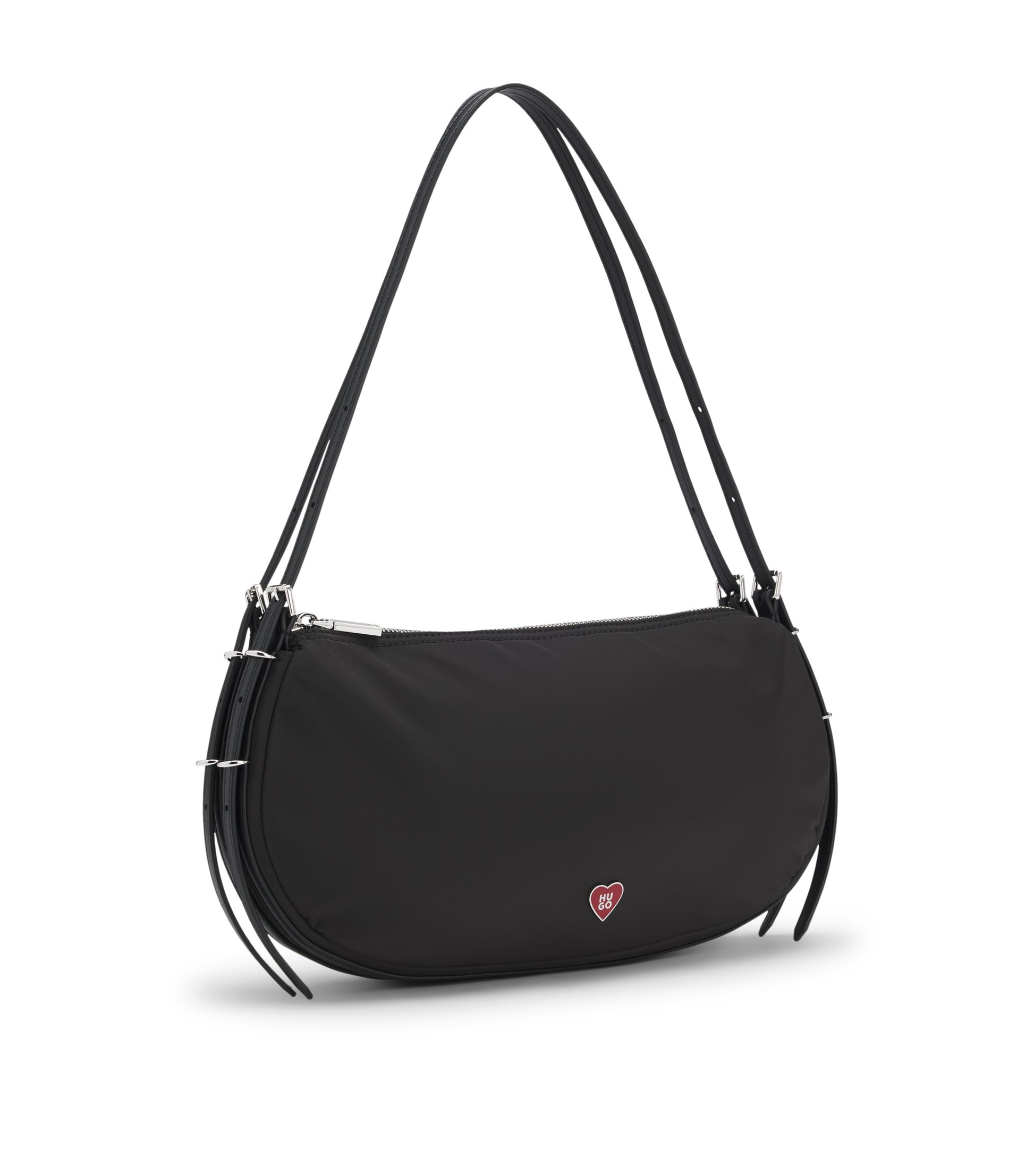 Shoulder bag with stacked logo