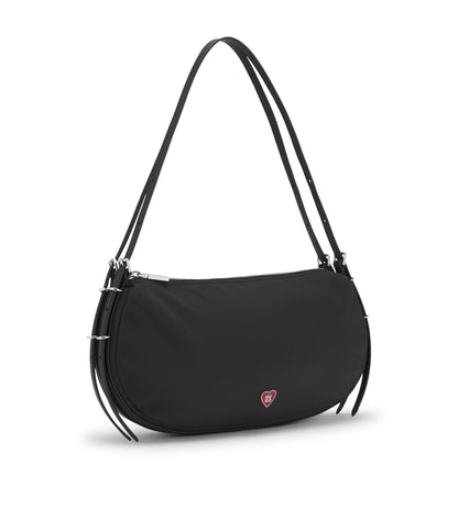 Shoulder bag with stacked logo