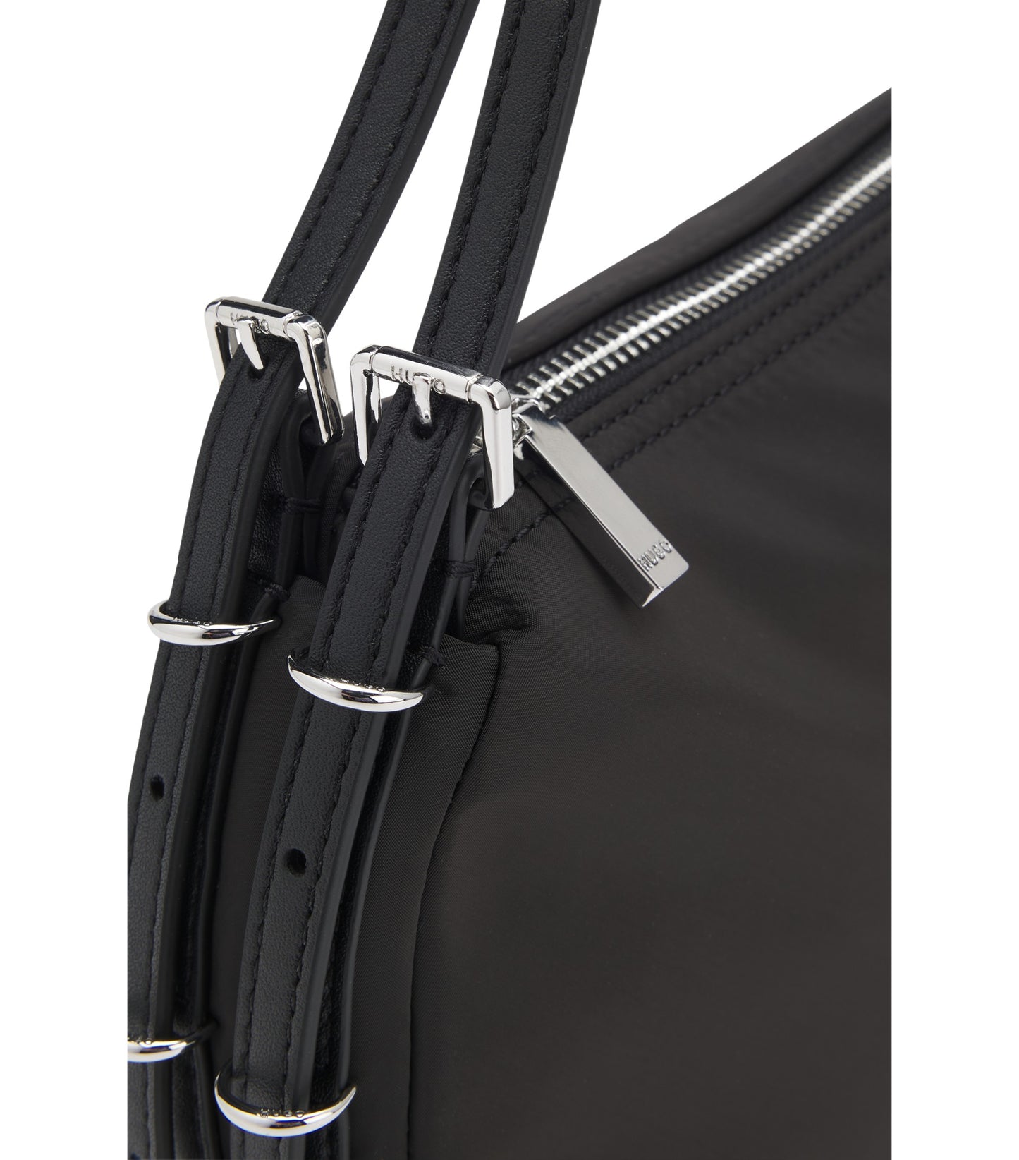 Shoulder bag with stacked logo