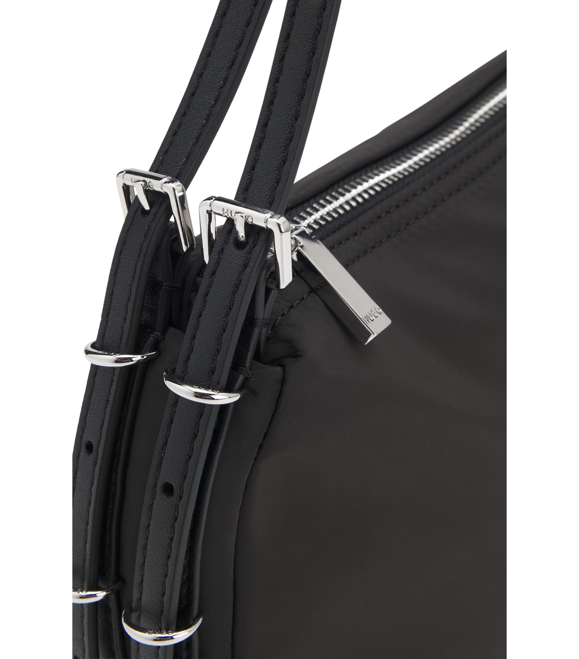 Shoulder bag with stacked logo