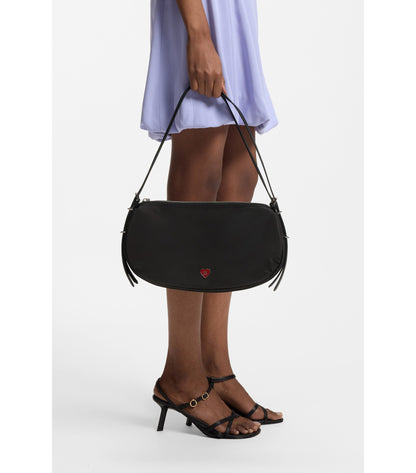 Shoulder bag with stacked logo