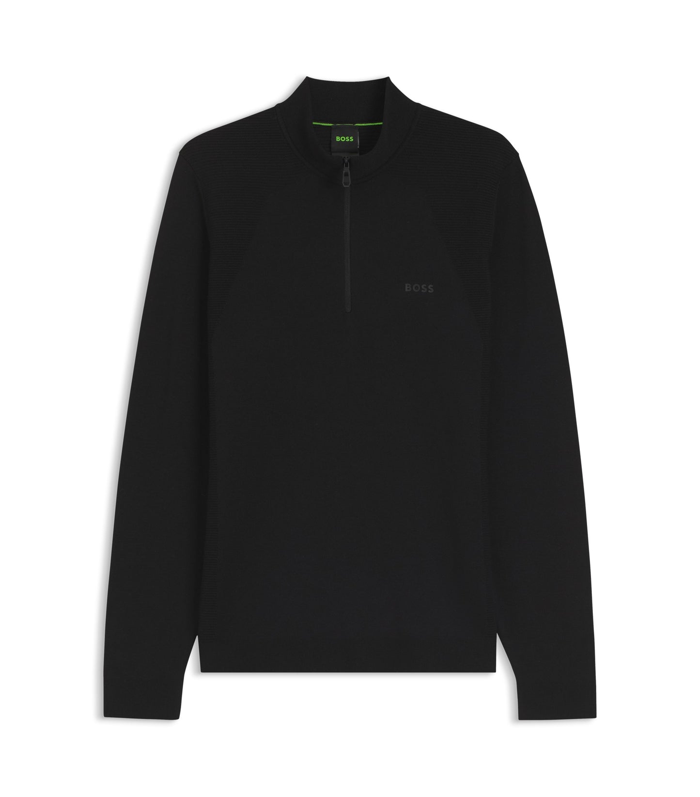 Zip-neck sweater in a cotton blend