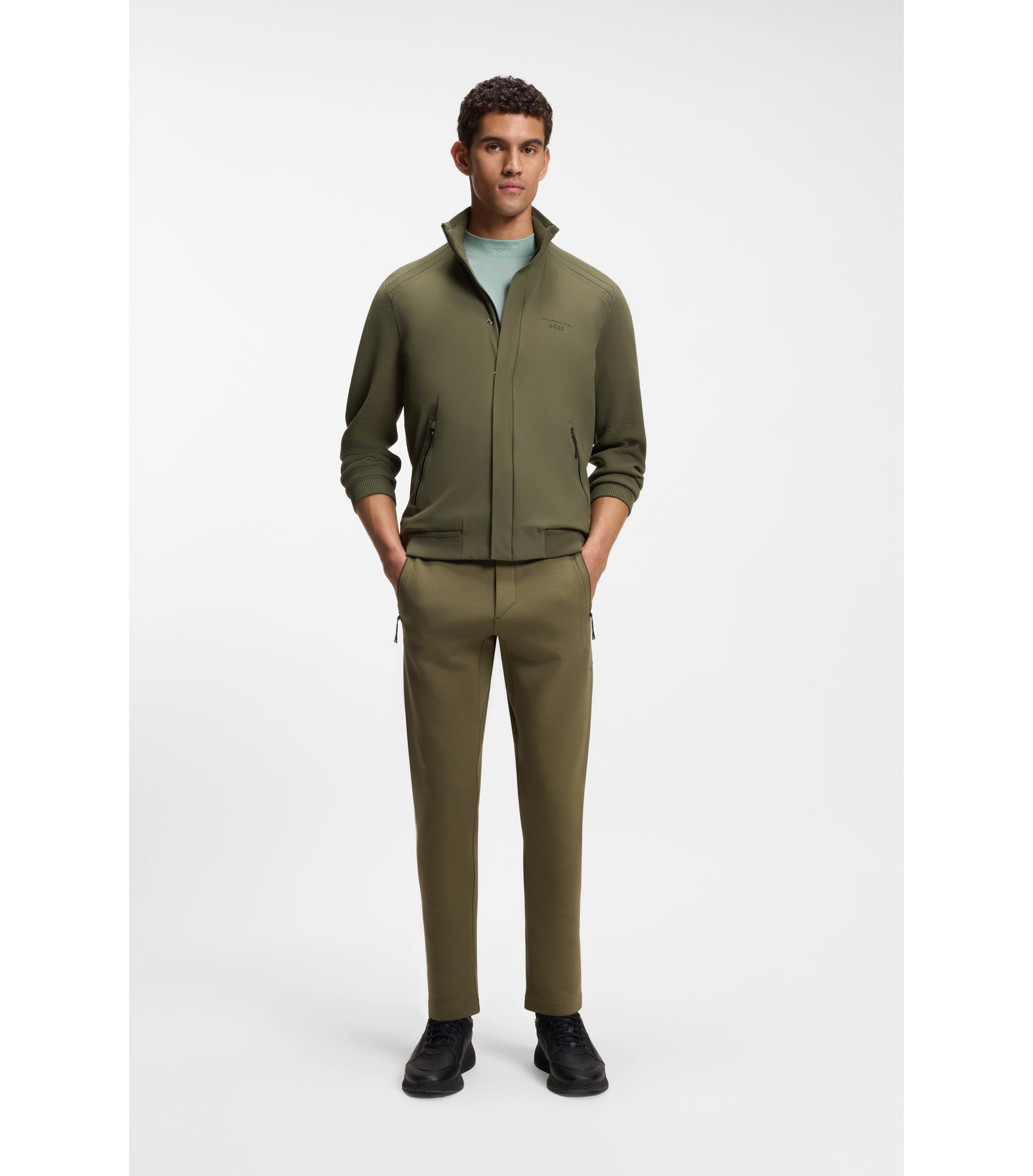 Porsche x BOSS hybrid jacket with silk