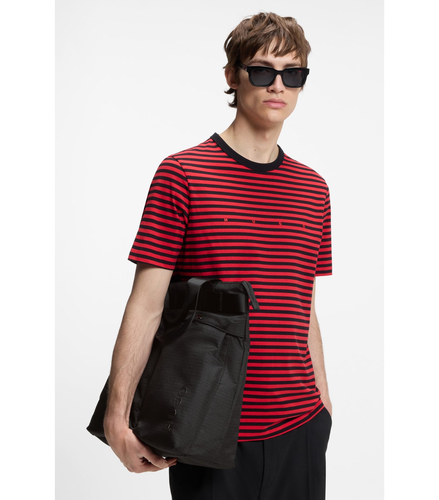 Ripstop tote bag with logo lettering