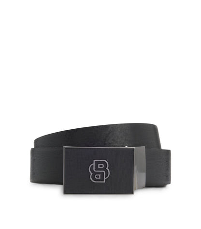 Reversible belt in Italian leather with interchangeable buckles