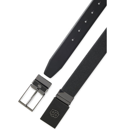 Reversible belt in Italian leather with interchangeable buckles