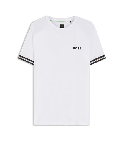 Active slim-fit T-shirt with tennis-ball embossing
