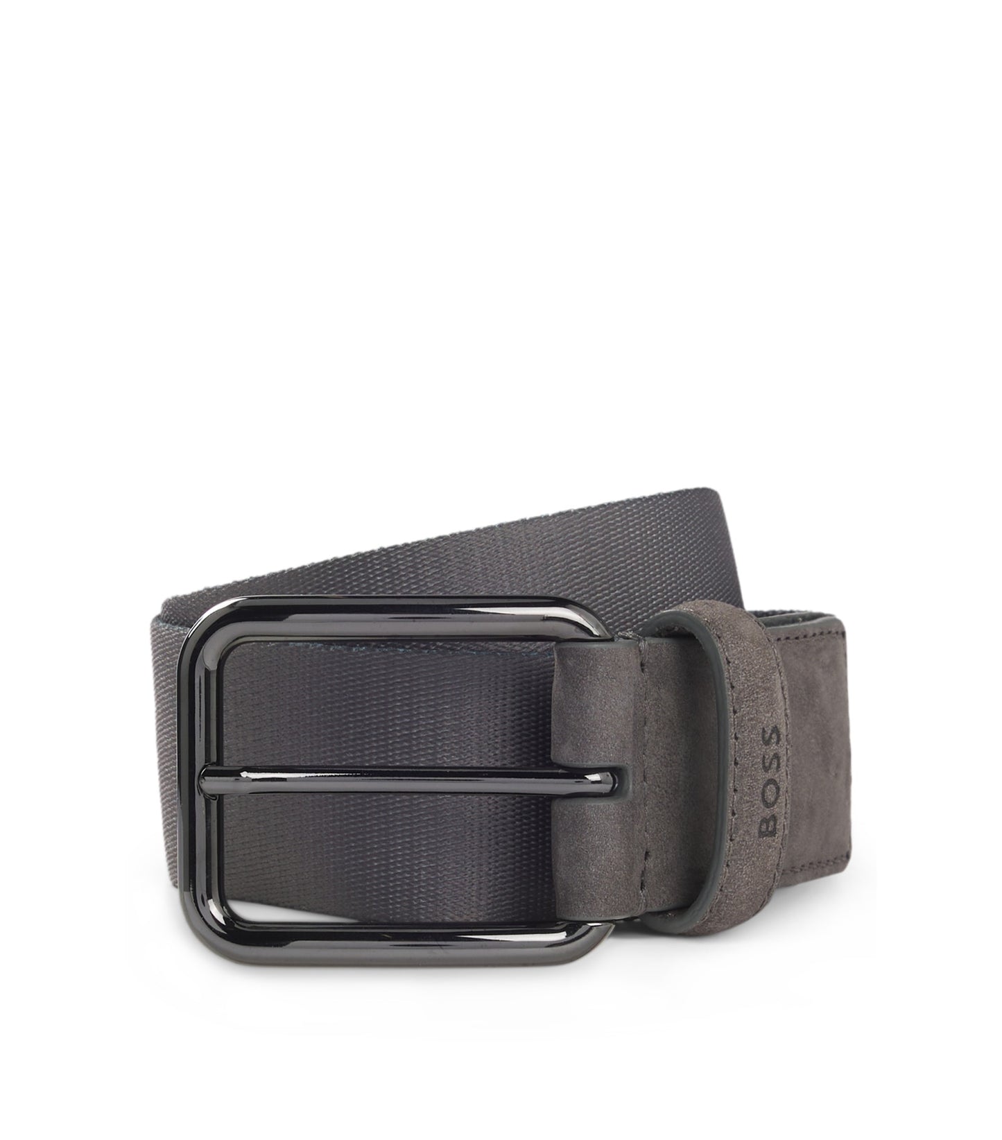 BOSS x ASTON MARTIN belt in nubuck leather with webbing