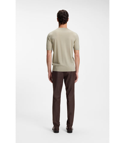 Short-sleeved knit T-shirt in merino wool