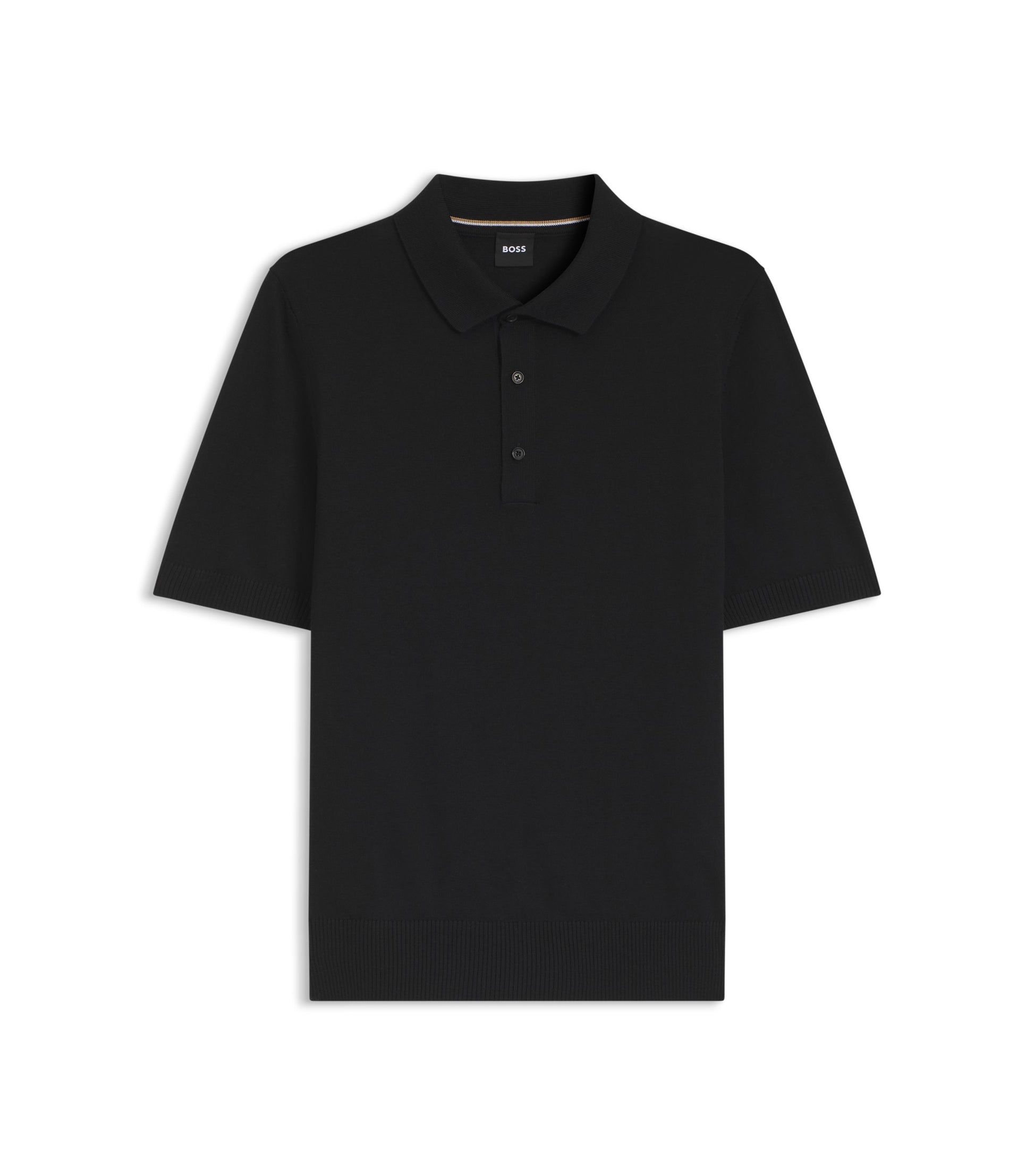 Knit polo in virgin wool 