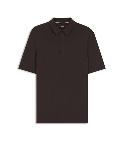 Knit polo in virgin wool 