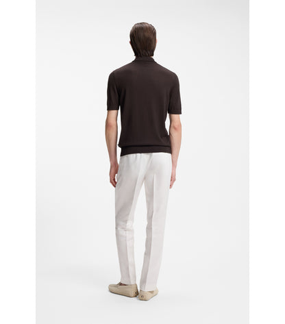 Knit polo in virgin wool 
