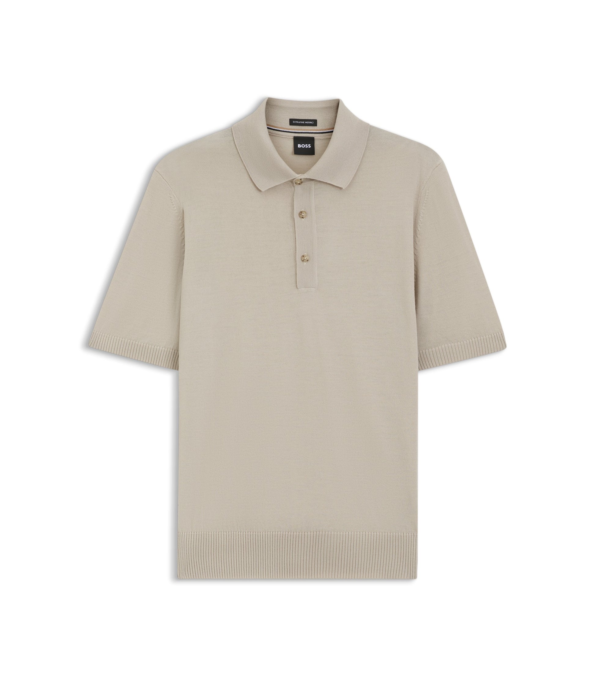 Knit polo in virgin wool 