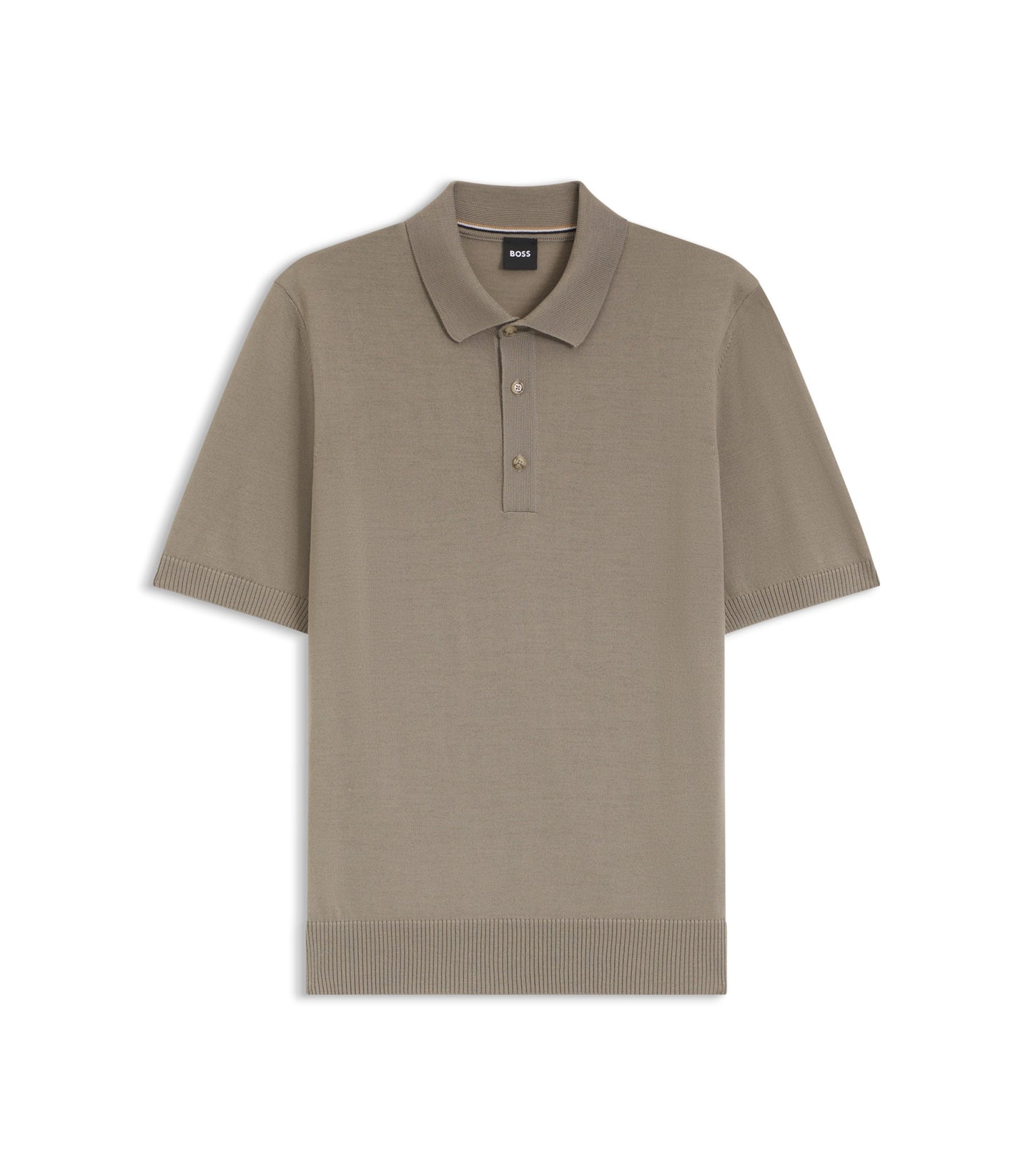 Knit polo in virgin wool 