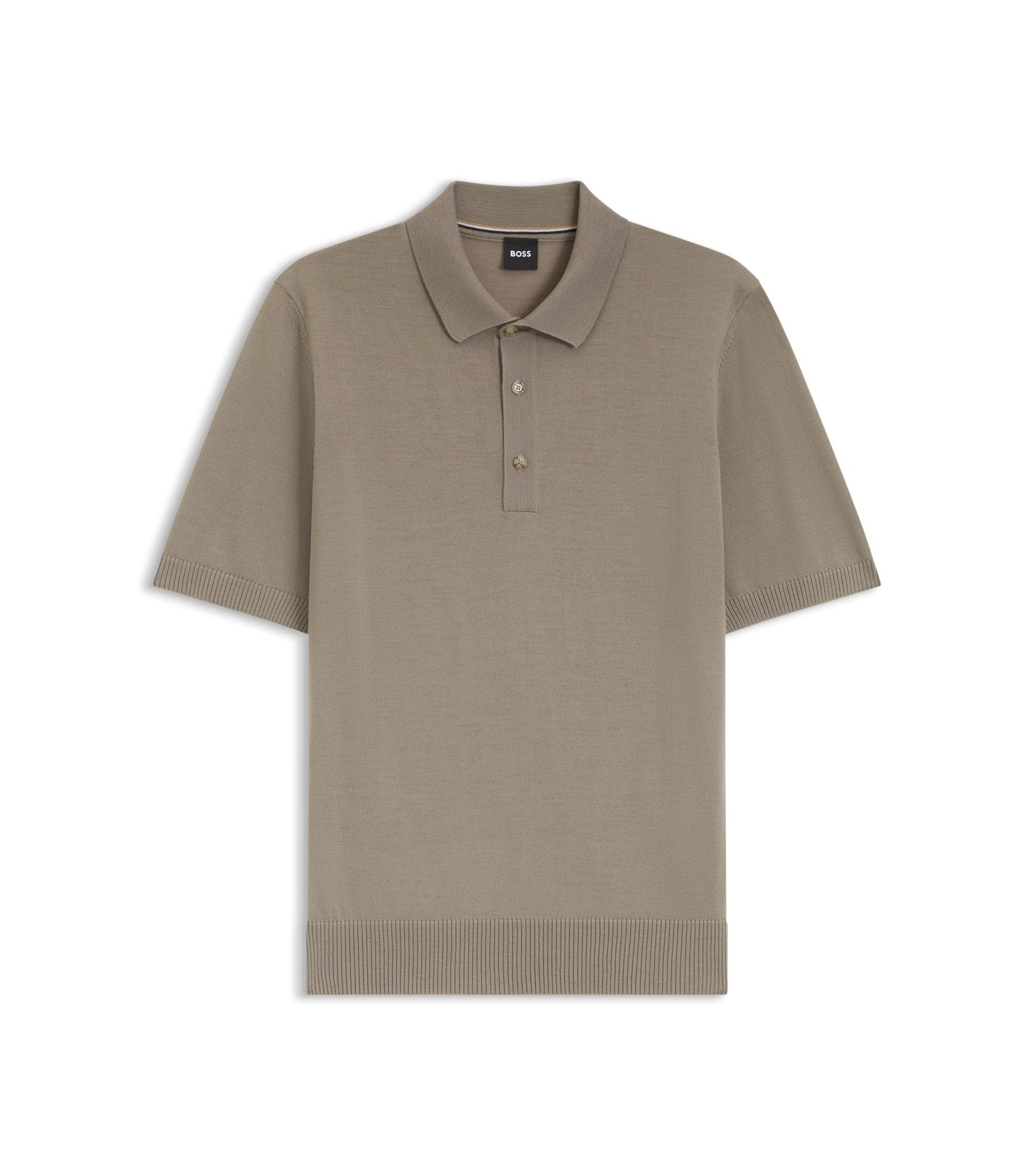Knit polo in virgin wool 