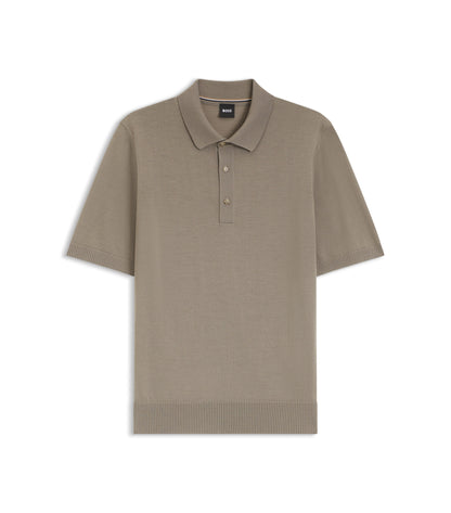 Knit polo in virgin wool 