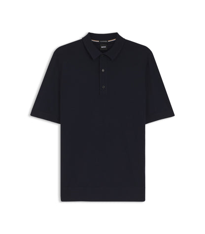 Knit polo in virgin wool 