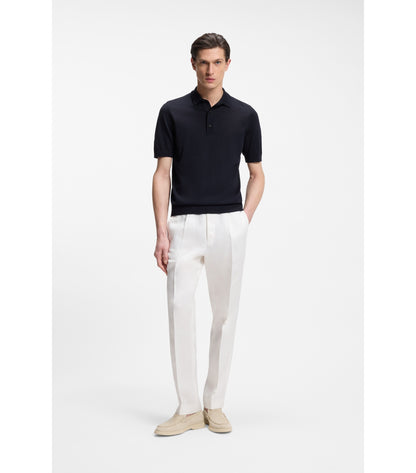 Knit polo in virgin wool 