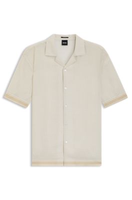 Relaxed-fit shirt with mosaic print