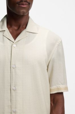 Relaxed-fit shirt with mosaic print