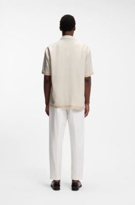 Relaxed-fit shirt with mosaic print