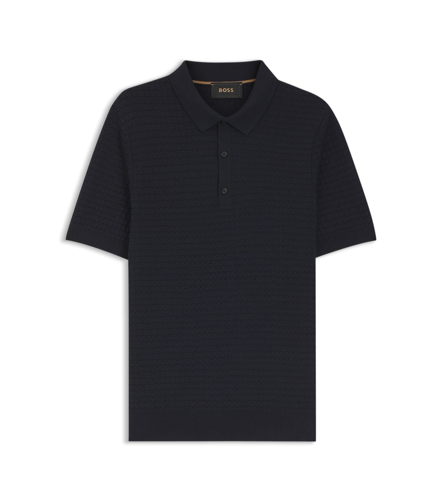 Knit polo in silk and cotton