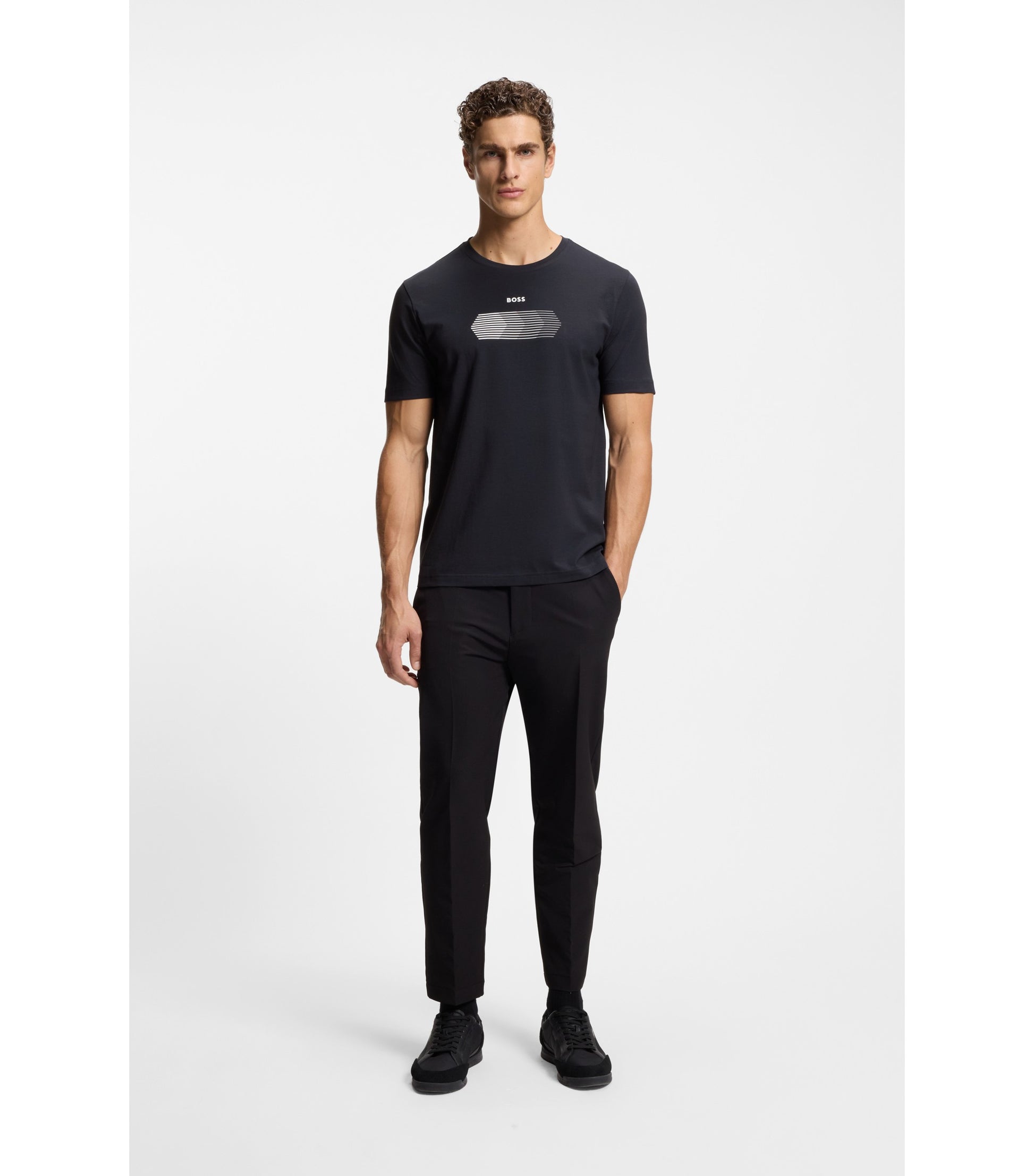Two-pack of regular-fit T-shirts in stretch cotton