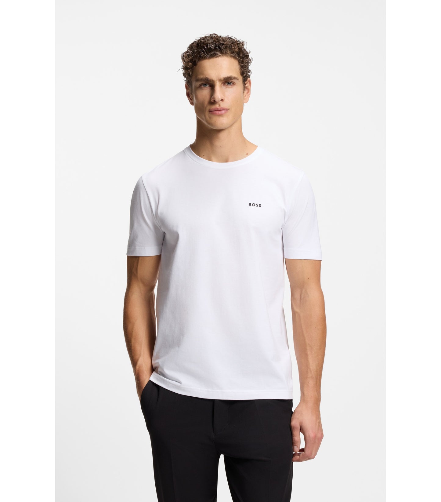 Two-pack of regular-fit T-shirts in stretch cotton