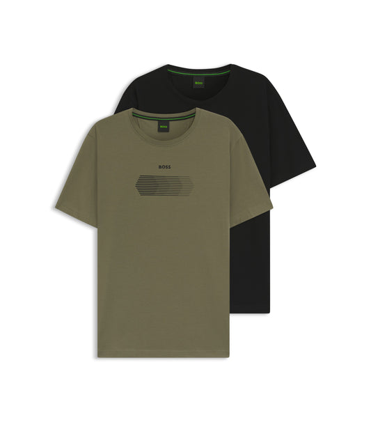 Two-pack of regular-fit T-shirts in stretch cotton