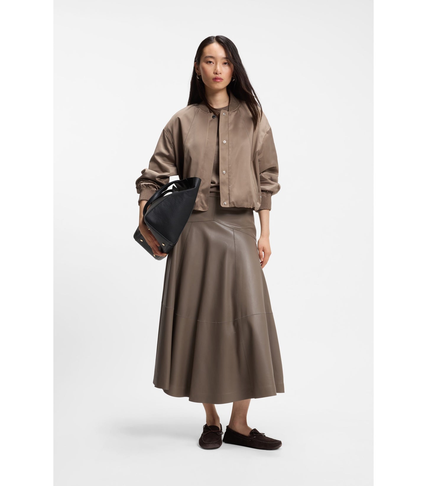 BOSS Revers tote bag in leather with belt detail