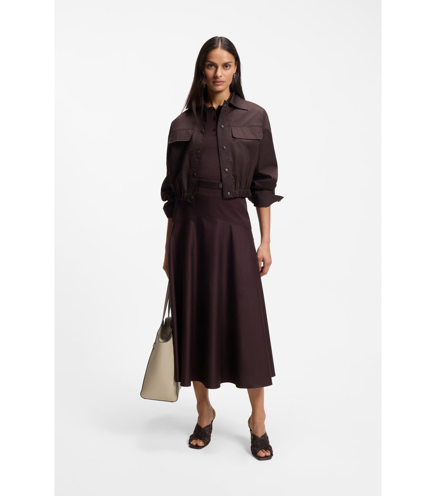 BOSS Revers tote bag in leather with belt detail