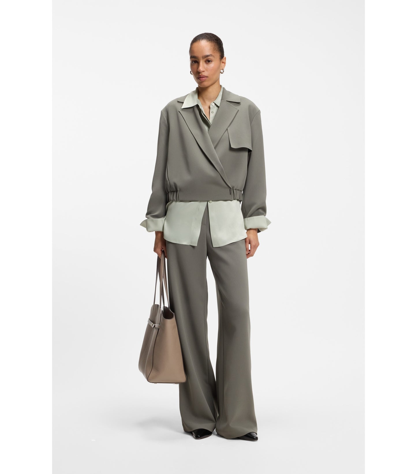 BOSS Revers tote bag in leather with belt detail