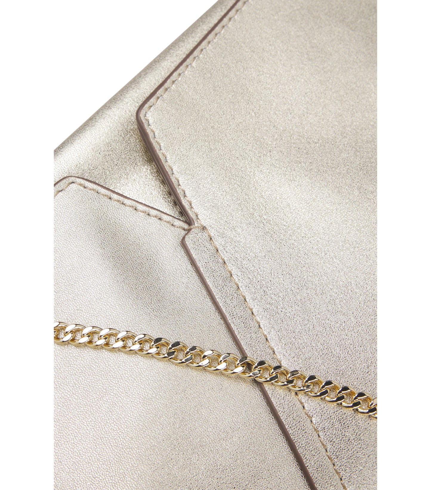 BOSS Revers metallic-leather clutch bag with split topline
