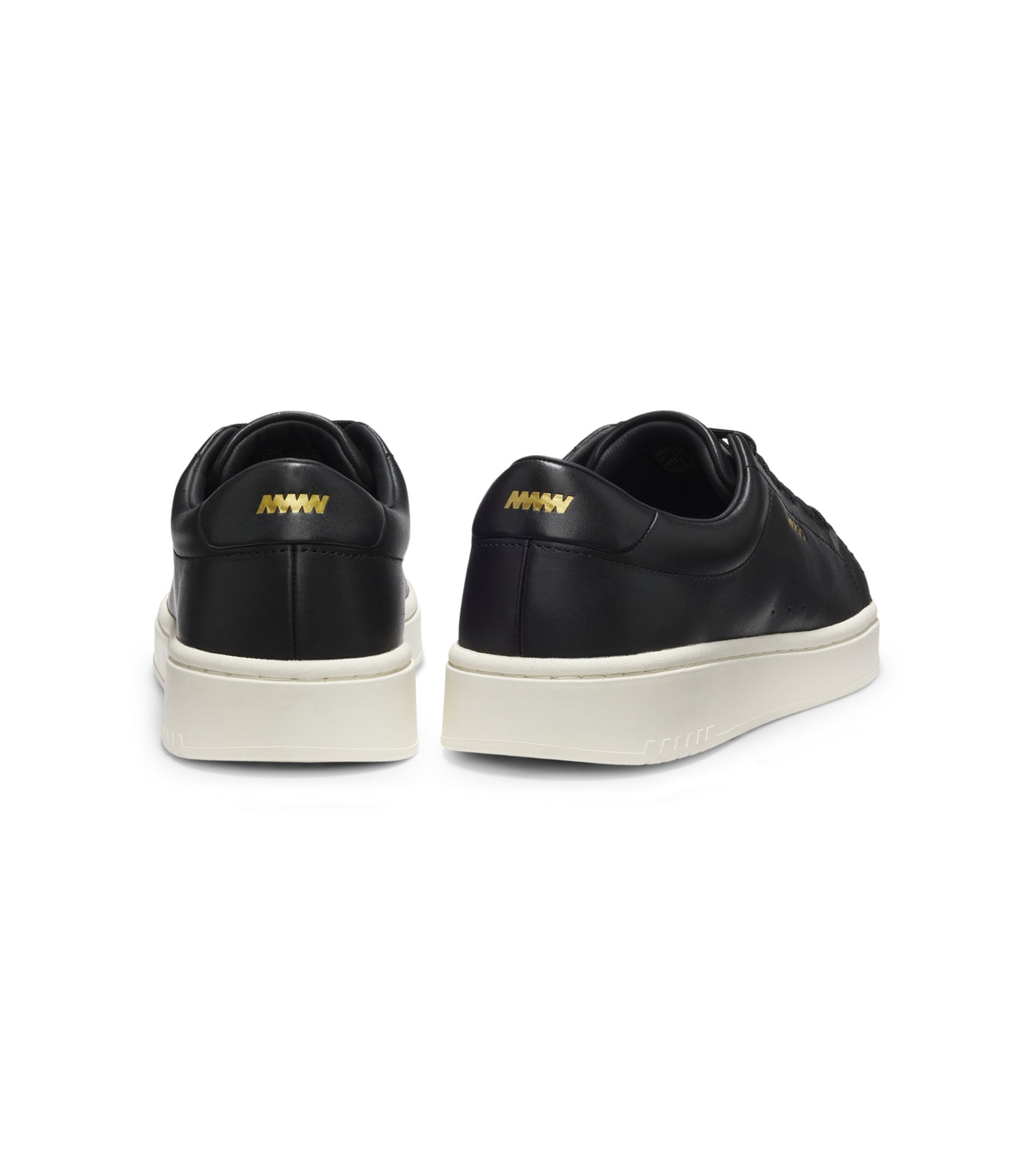 Nappa-leather trainers with gold-tone logo