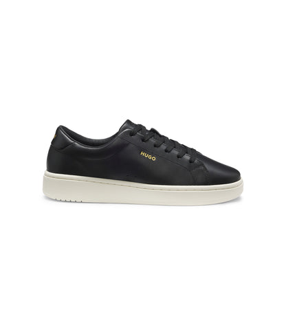 Nappa-leather trainers with gold-tone logo