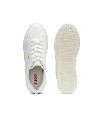 Nappa-leather trainers with gold-tone logo