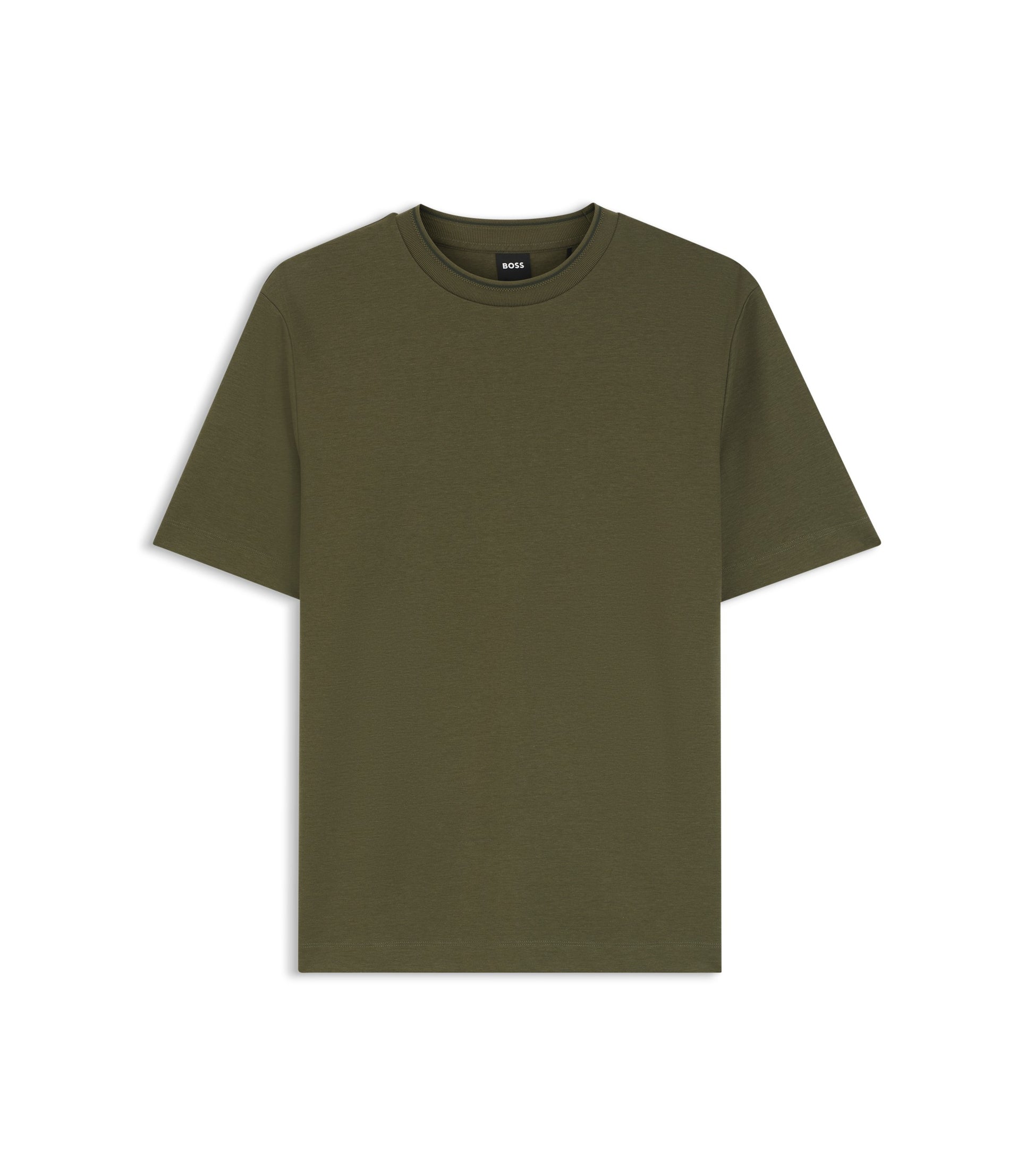 Regular-fit T-shirt in stretch cotton blend