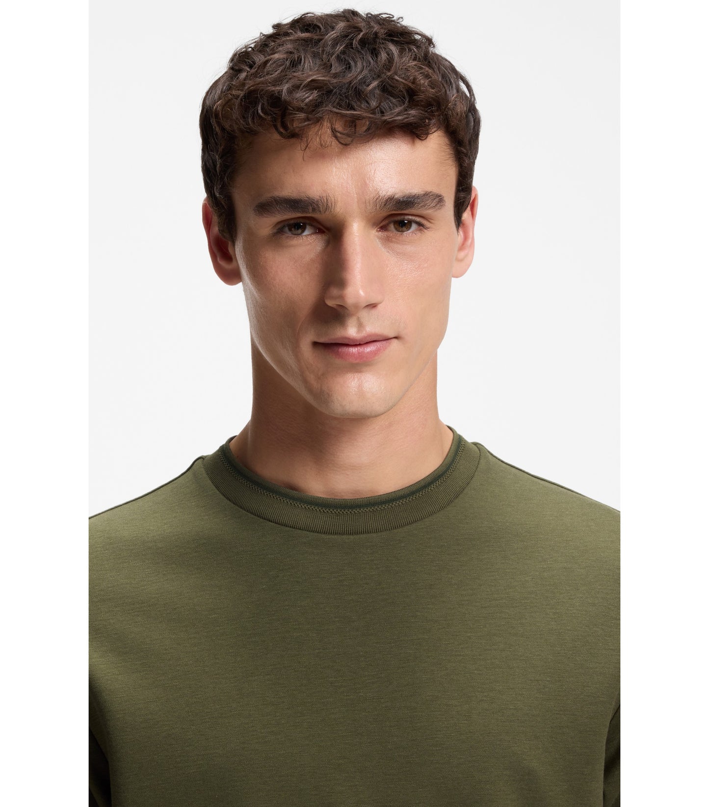 Regular-fit T-shirt in stretch cotton blend