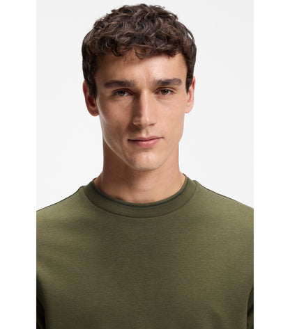 Regular-fit T-shirt in stretch cotton blend