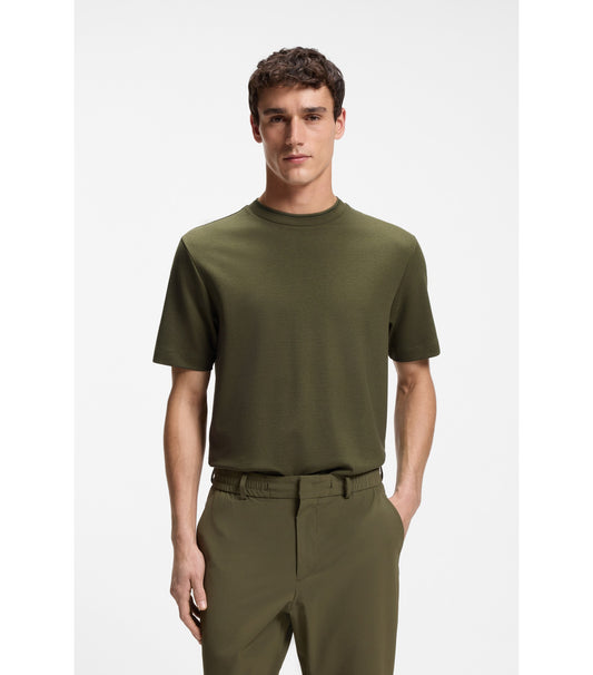 Regular-fit T-shirt in stretch cotton blend