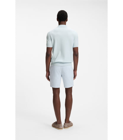 Regular-fit knit polo in structured fabric