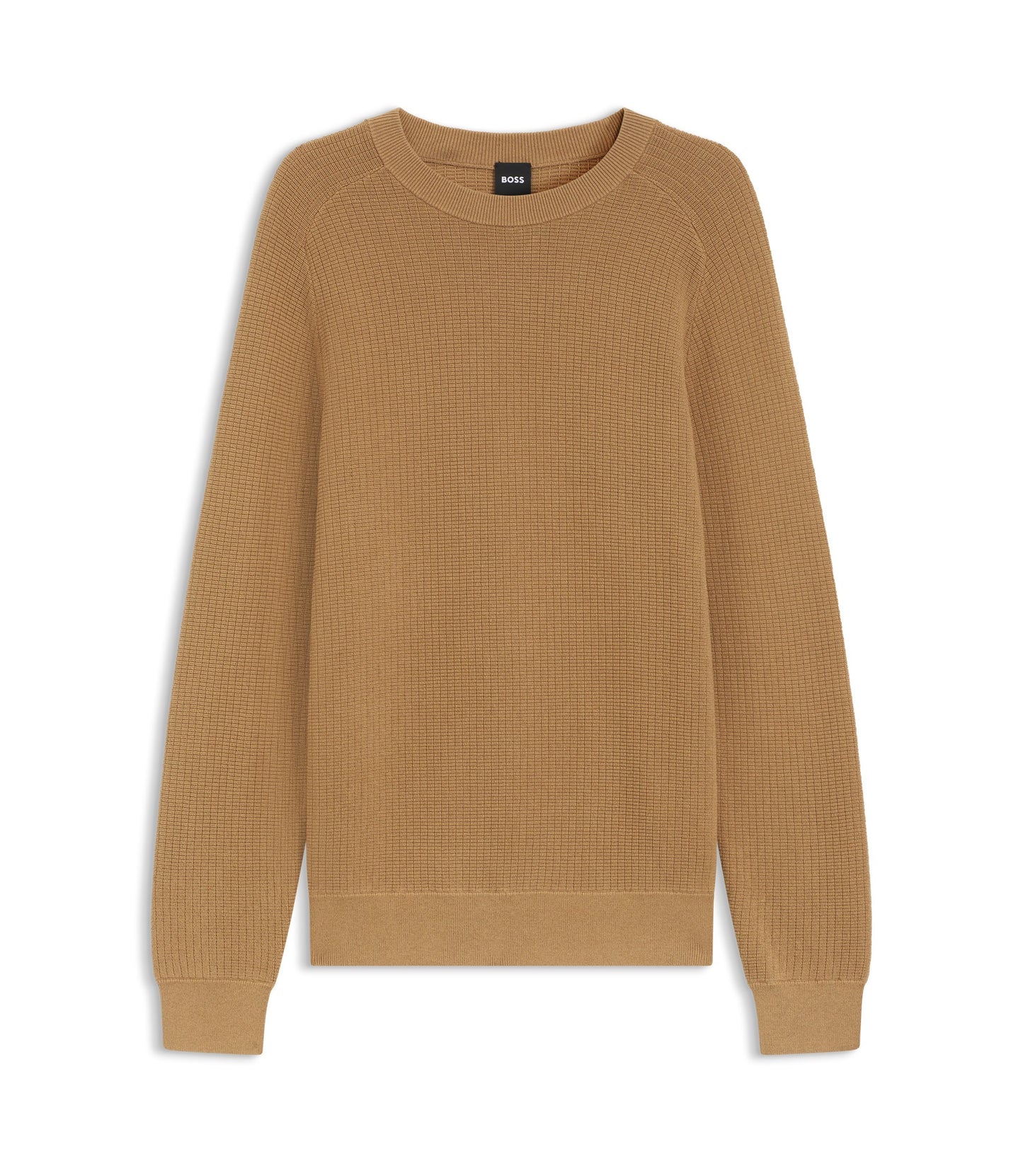 Knitted sweater in cotton and virgin wool