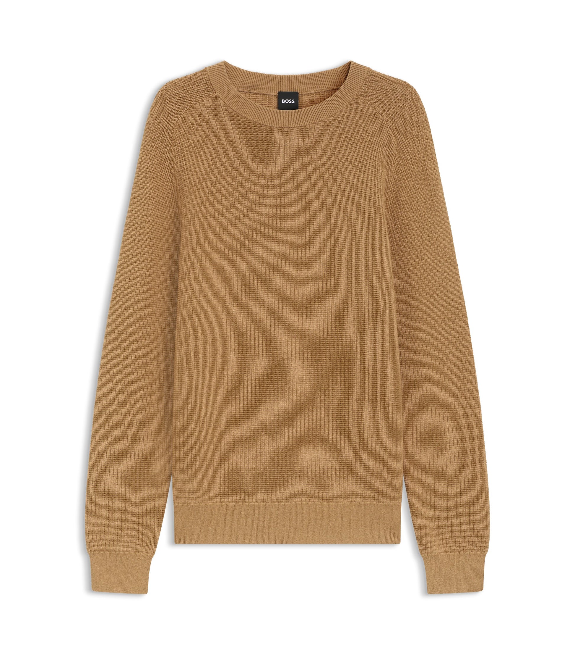 Knitted sweater in cotton and virgin wool