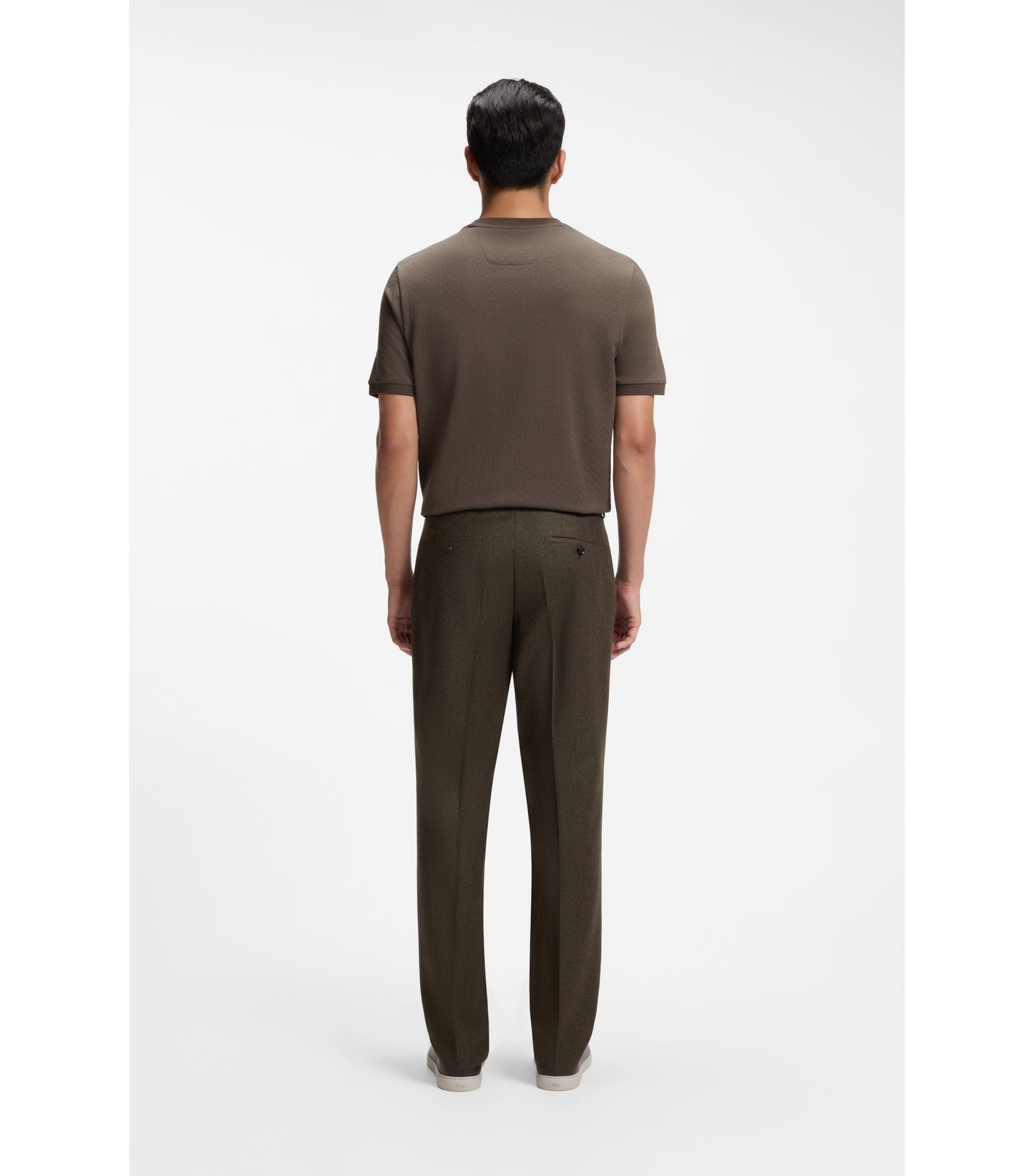 Regular-fit T-shirt in cotton-silk jacquard