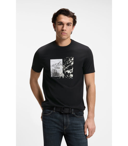 Regular-fit T-shirt in lightweight cotton jersey